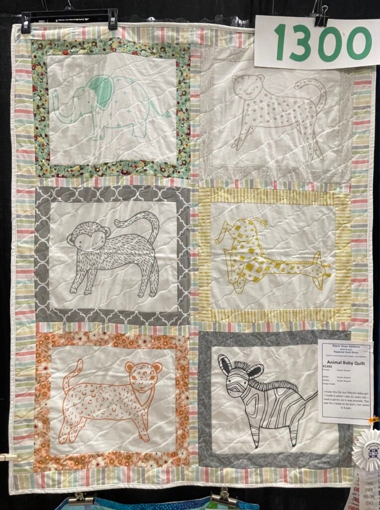 animal baby quilt by harper stewart