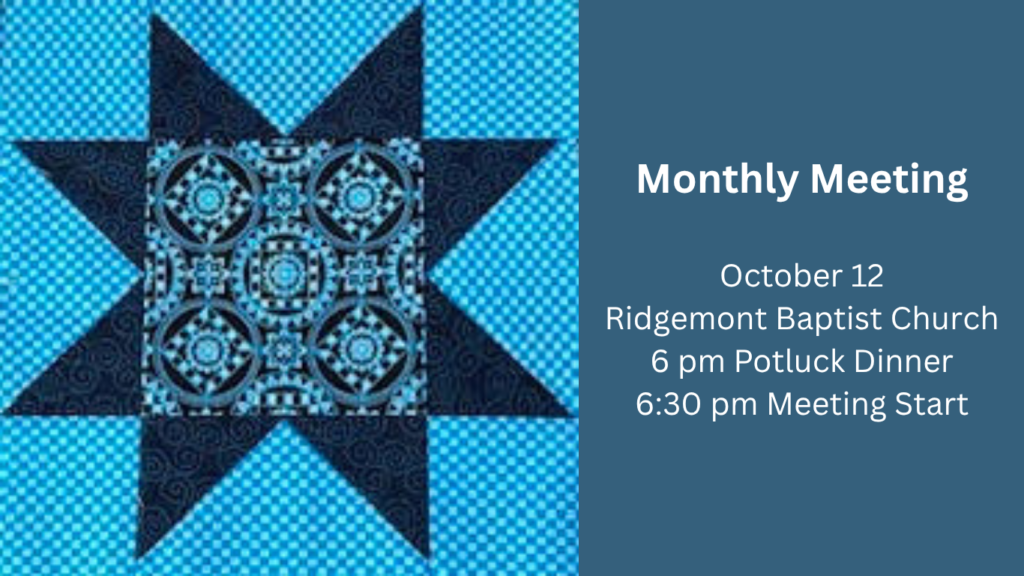 Welcome to the Abilene Quilters Guild oct monthly mtg